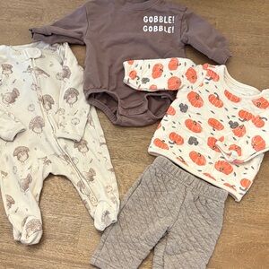 3M Thanksgiving Bundle: Footie, Onesie and 2pc Set